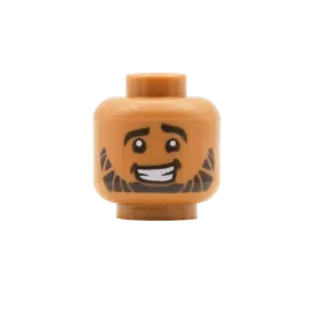 Cheeky Smile with Designer Beard - LEGO Minifigure Head