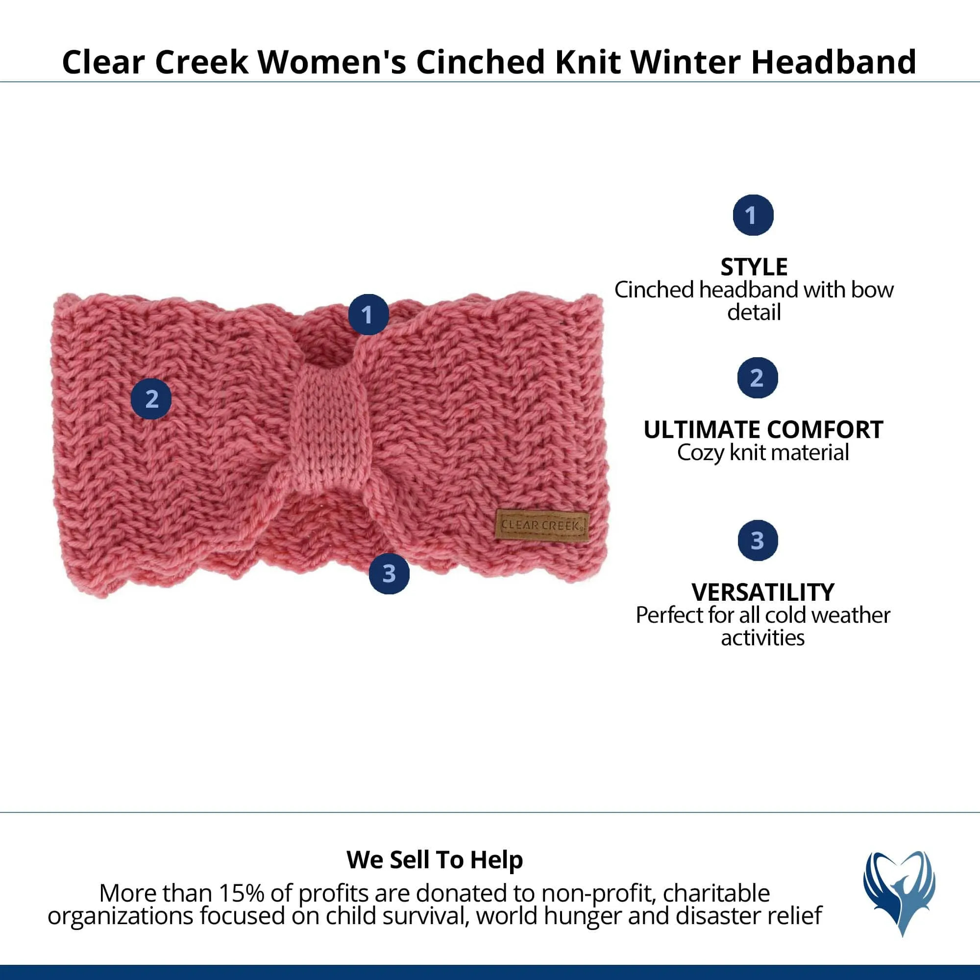 Clear Creek Women's Cinched Knit Winter Headband