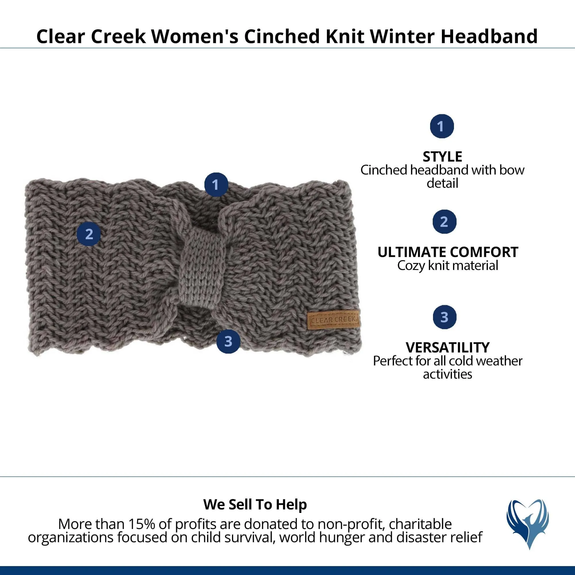 Clear Creek Women's Cinched Knit Winter Headband