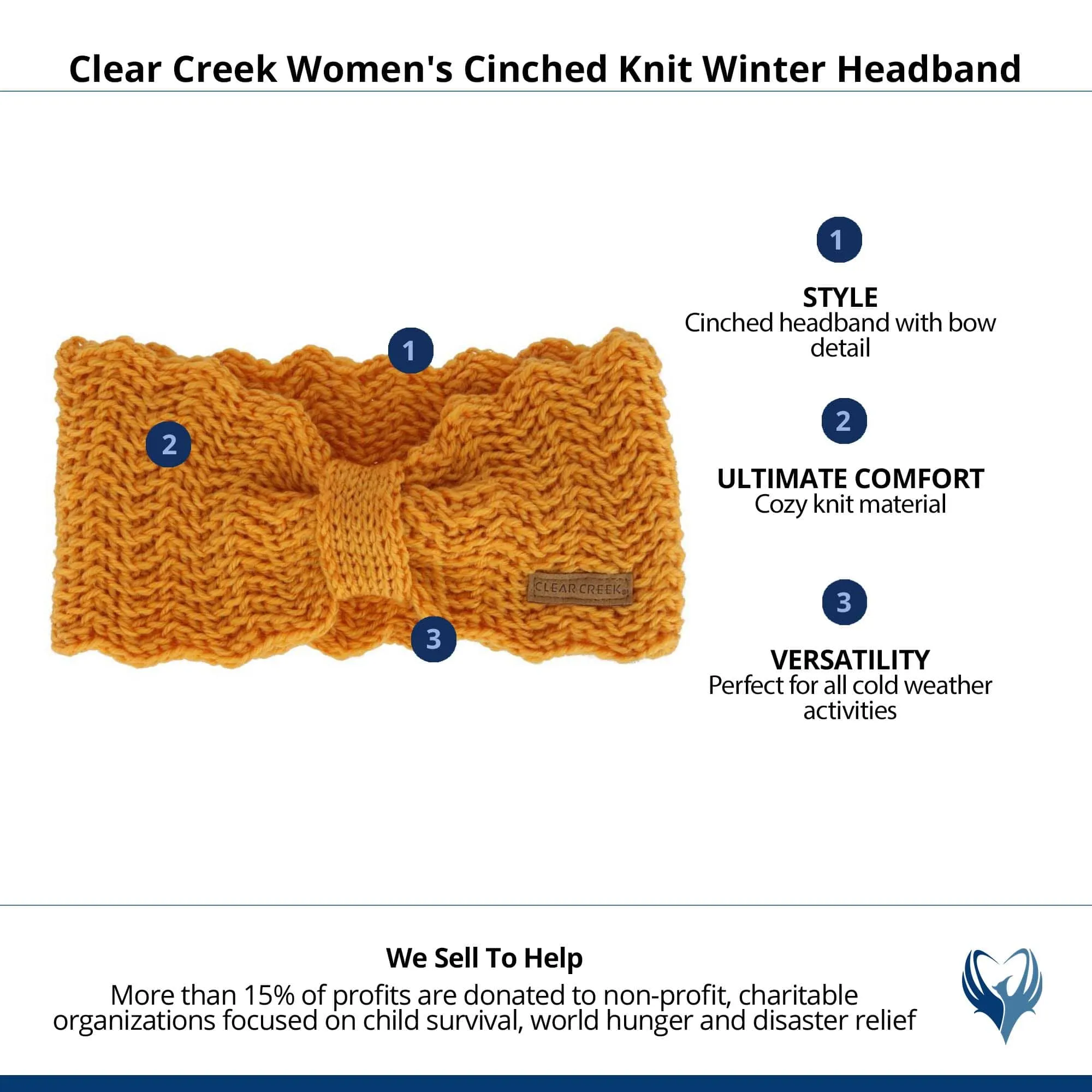 Clear Creek Women's Cinched Knit Winter Headband