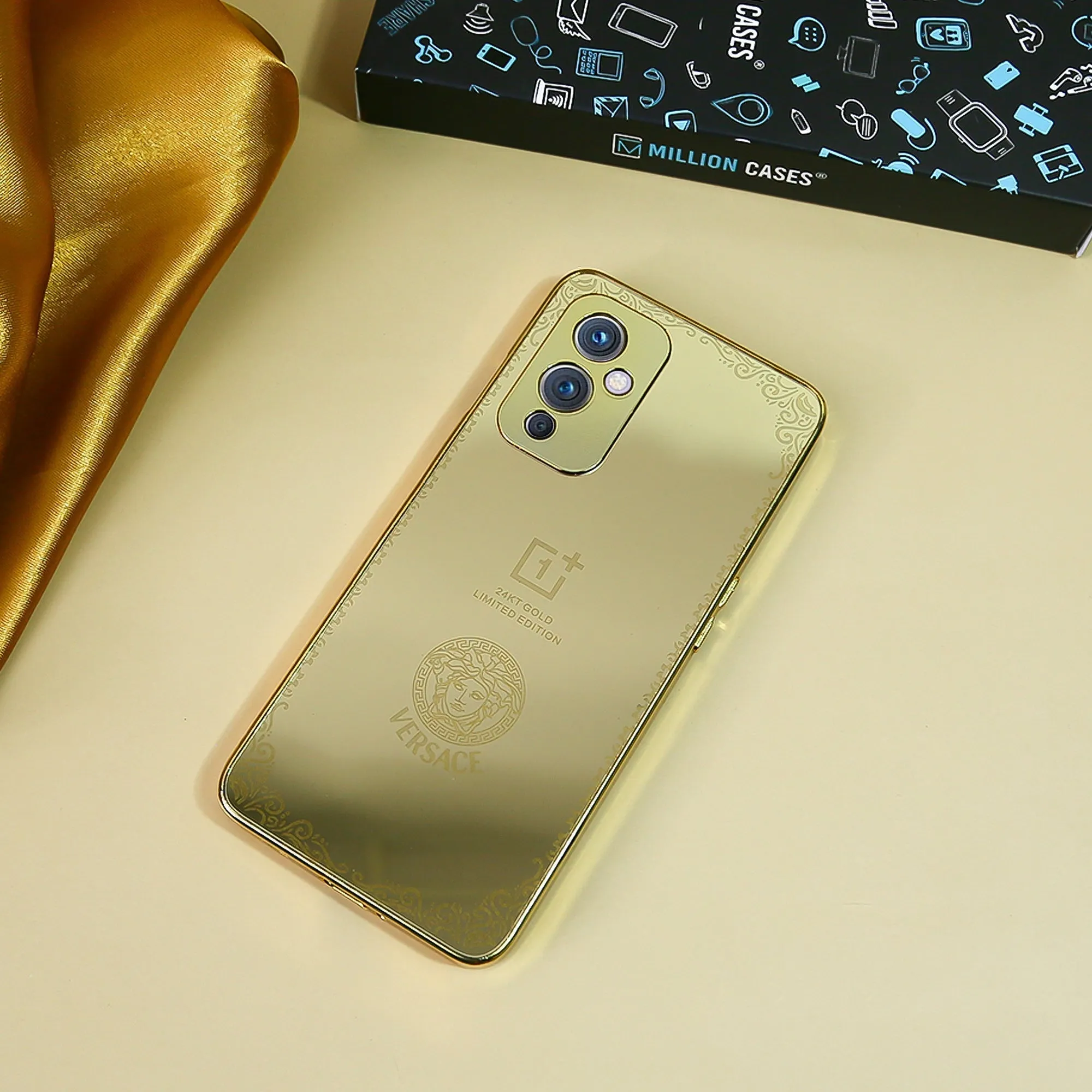 Crafted Gold Versace Luxurious Camera Protective Case - OnePlus