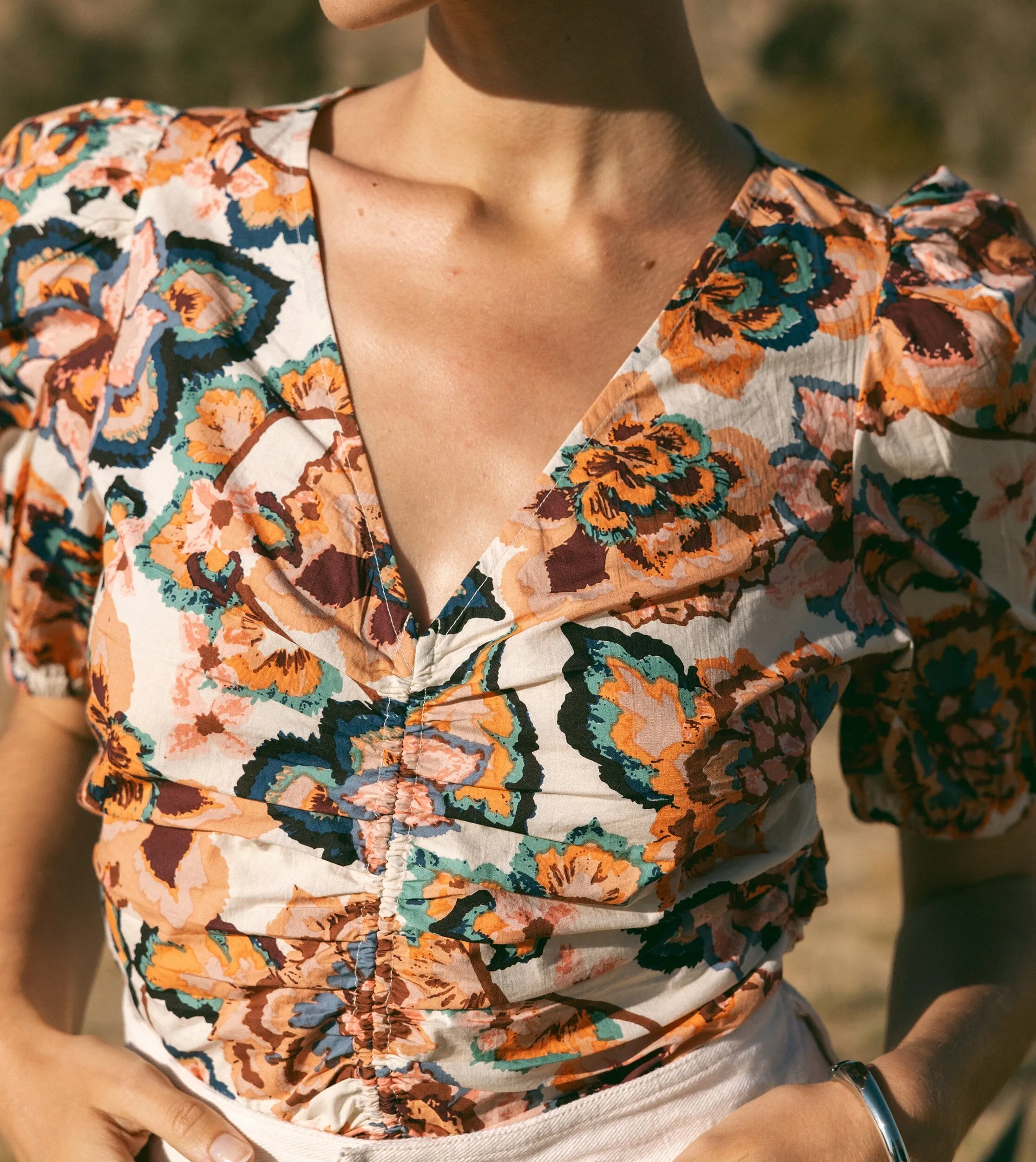 Delphina Top | Desert Floral