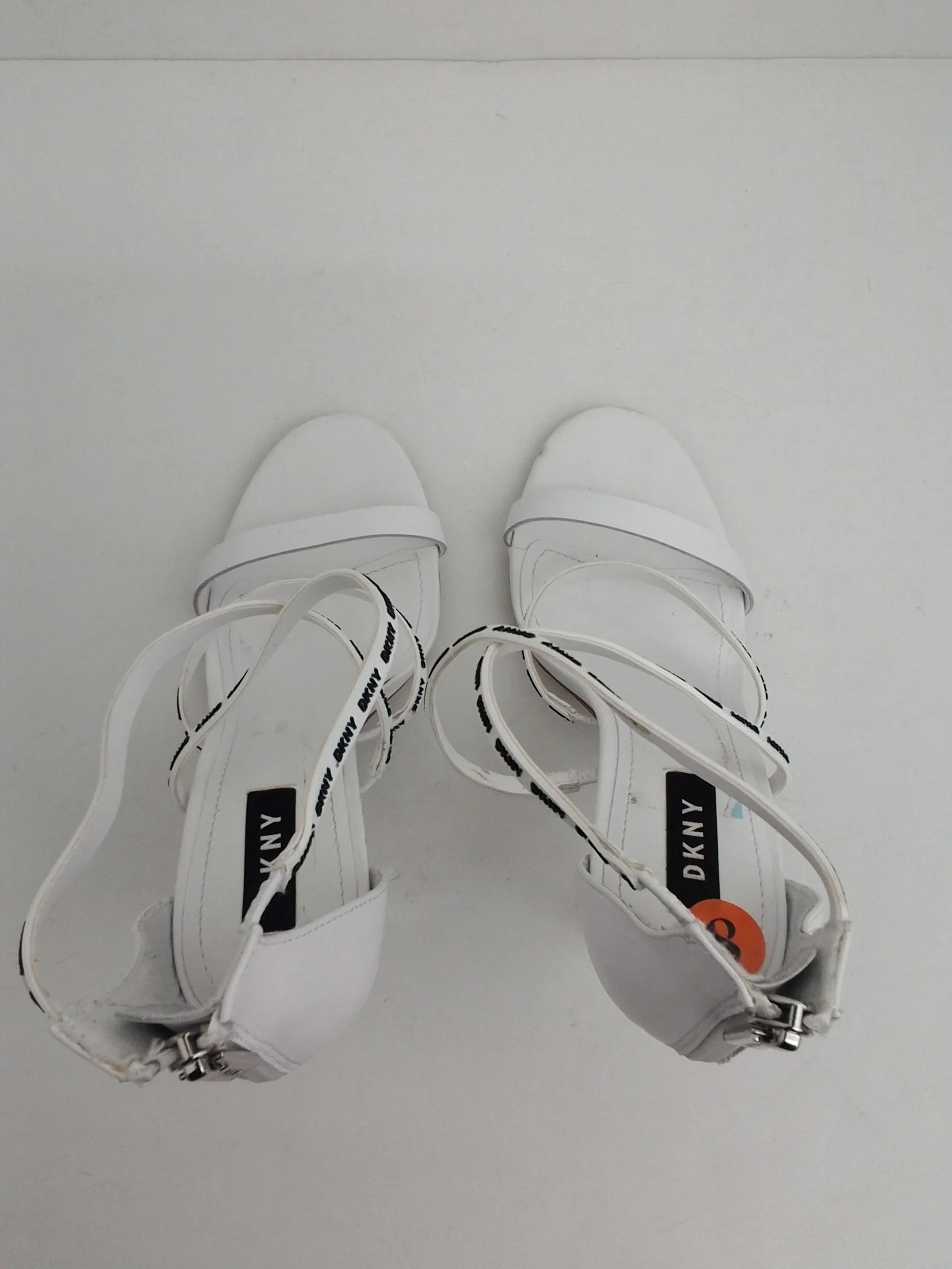 DKNY Women's High Heel White Sandals Size 8 M