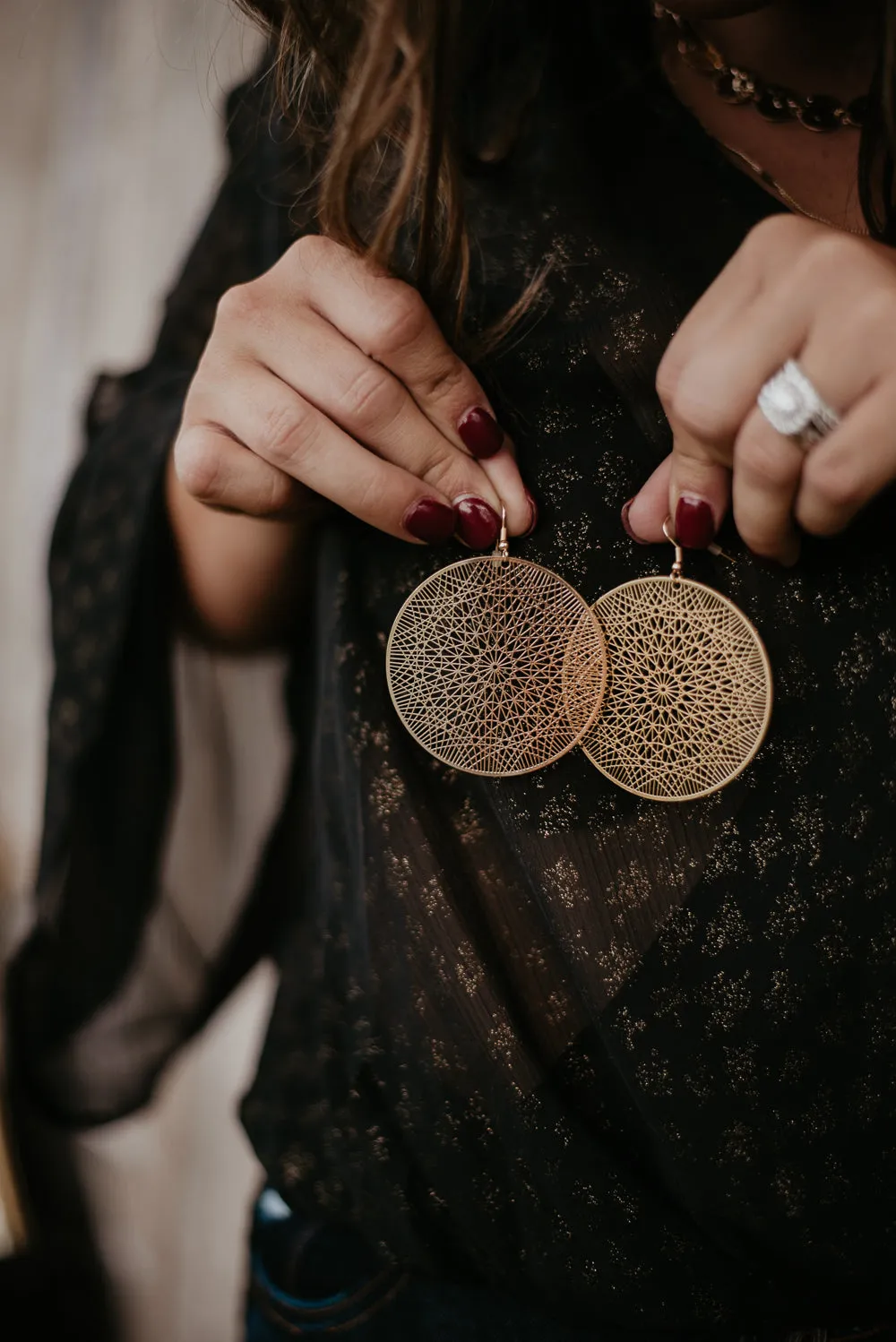 Dream Catcher Earring, Gold