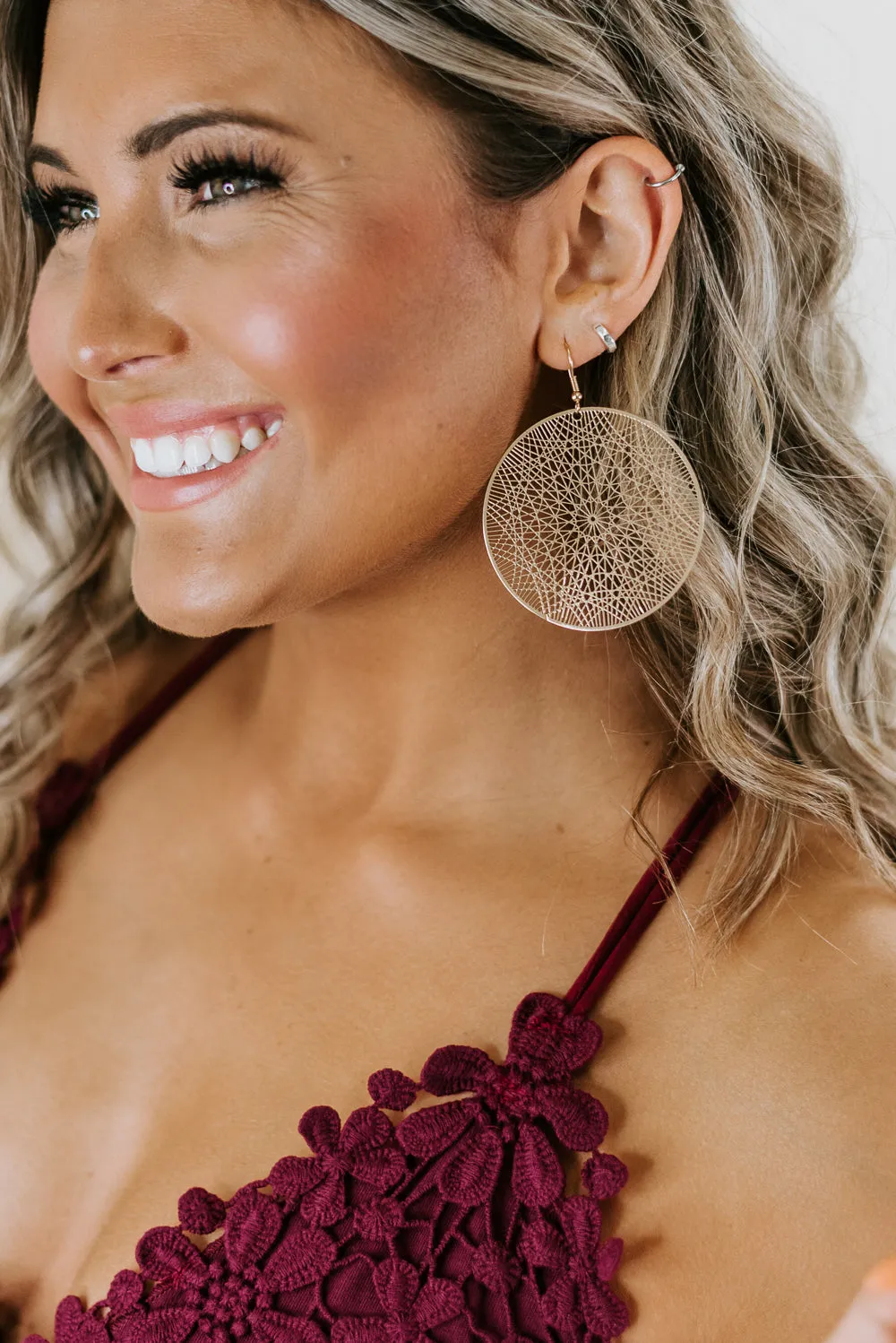 Dream Catcher Earring, Gold