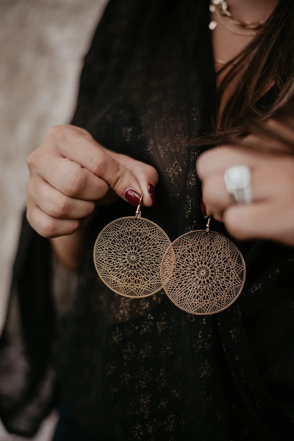 Dream Catcher Earring, Gold