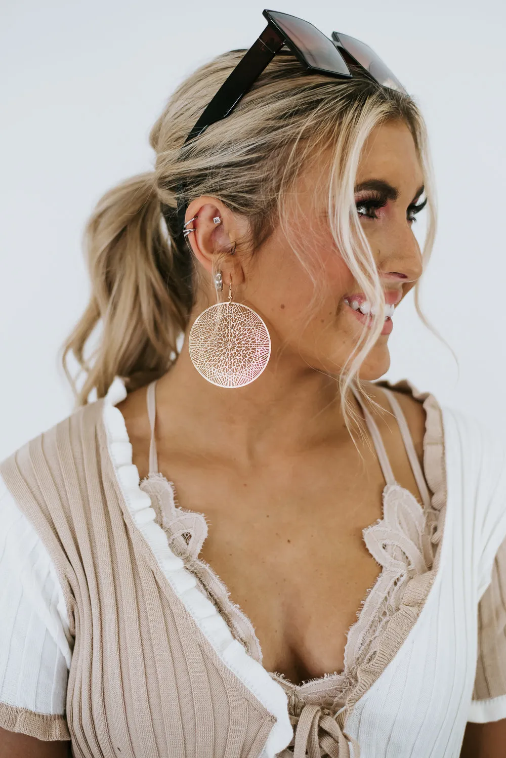 Dream Catcher Earring, Gold