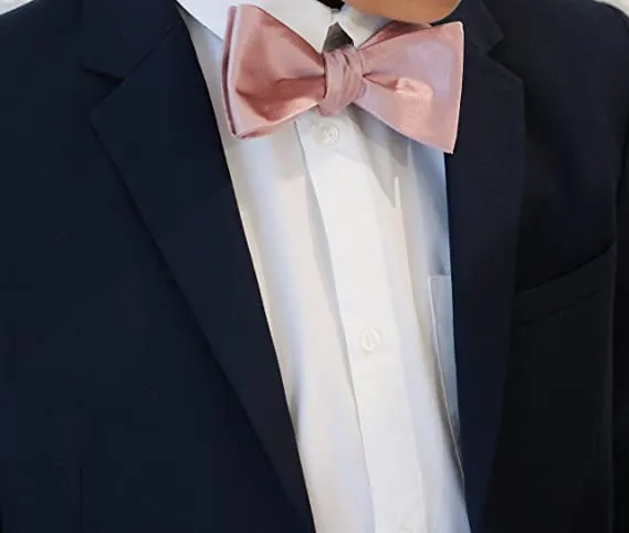 Dusty Mauve Silk Pre-Tied Bow Tie