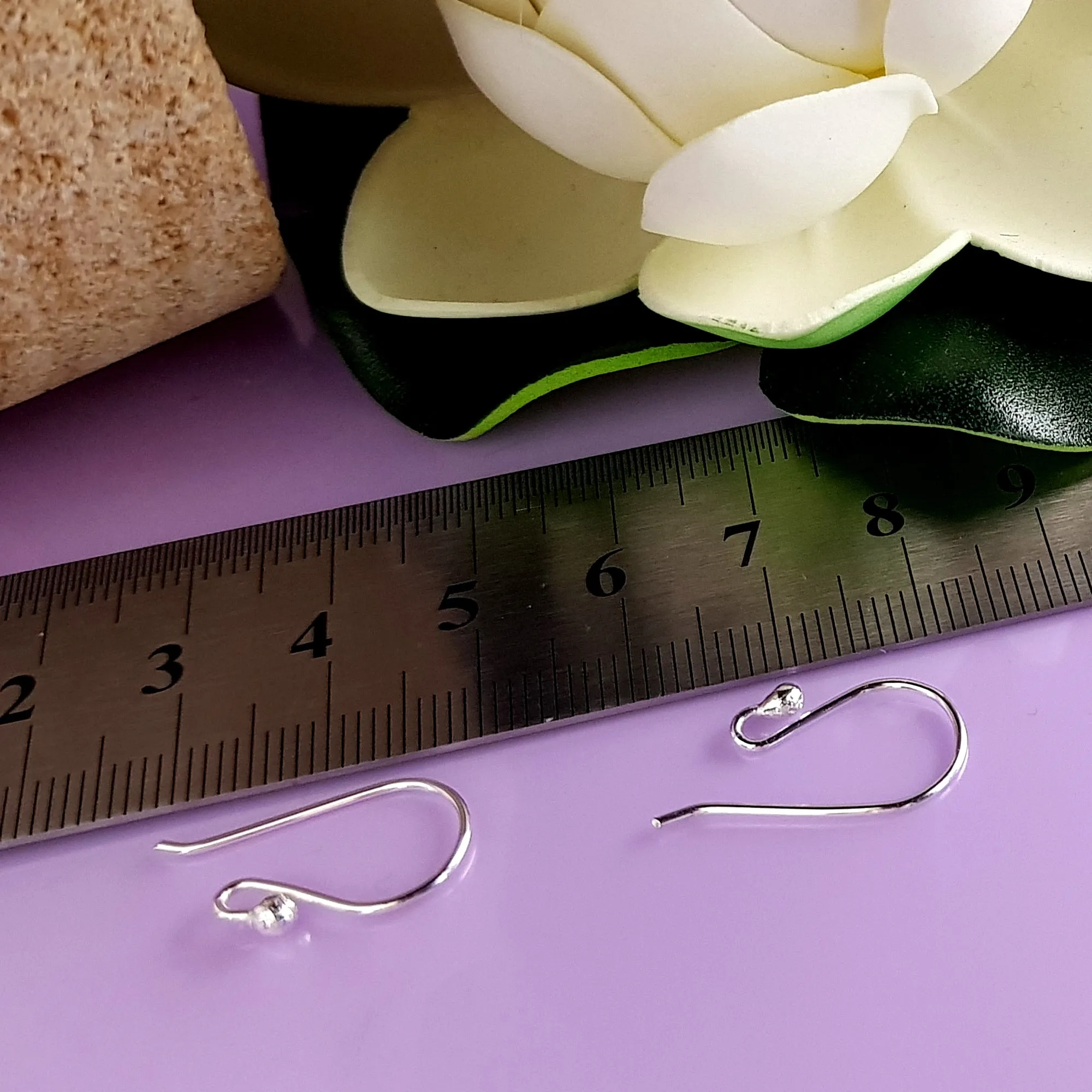 Earring Hooks - Sterling Silver Ear Hooks 10 Pair Pack  Handmade Quality Silver 925 | SS-011EH-10 | Earring Findings