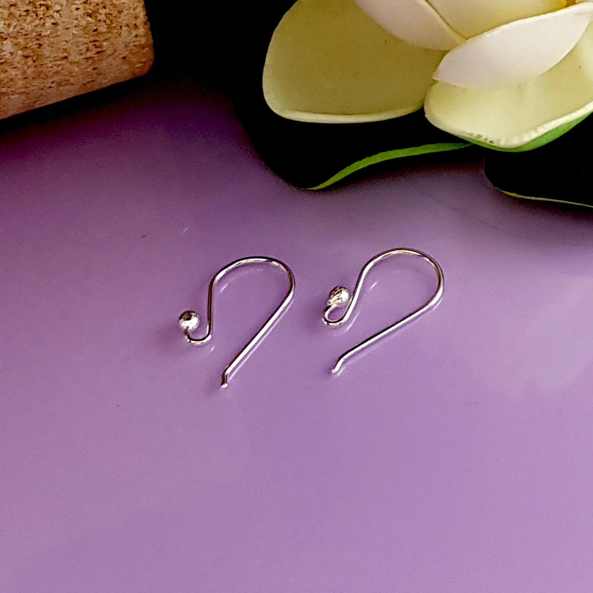 Earring Hooks - Sterling Silver Ear Hooks 10 Pair Pack  Handmade Quality Silver 925 | SS-011EH-10 | Earring Findings