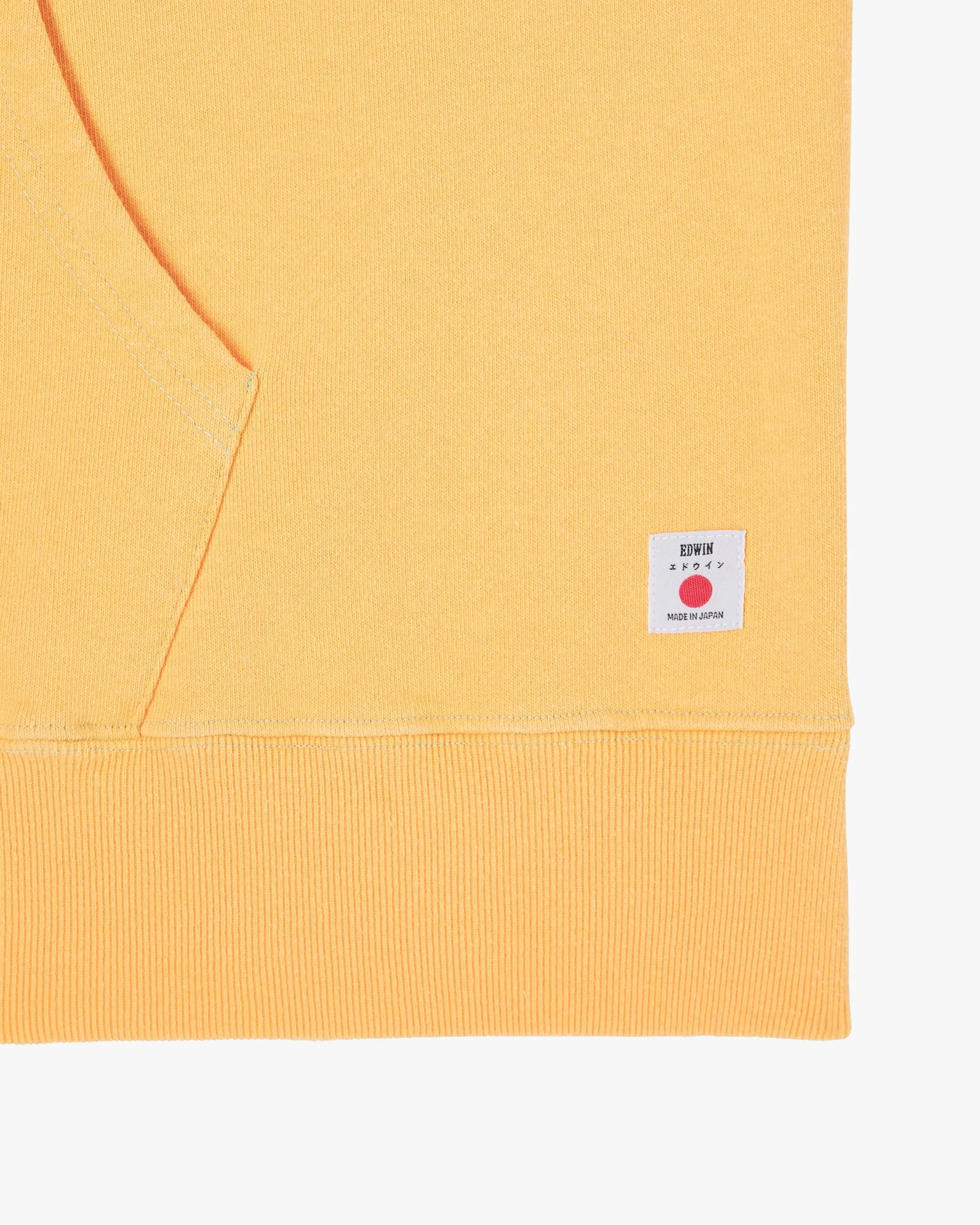 Edwin Made In Japan Raglan Sleeve Hood Sweat - Orange Ozone