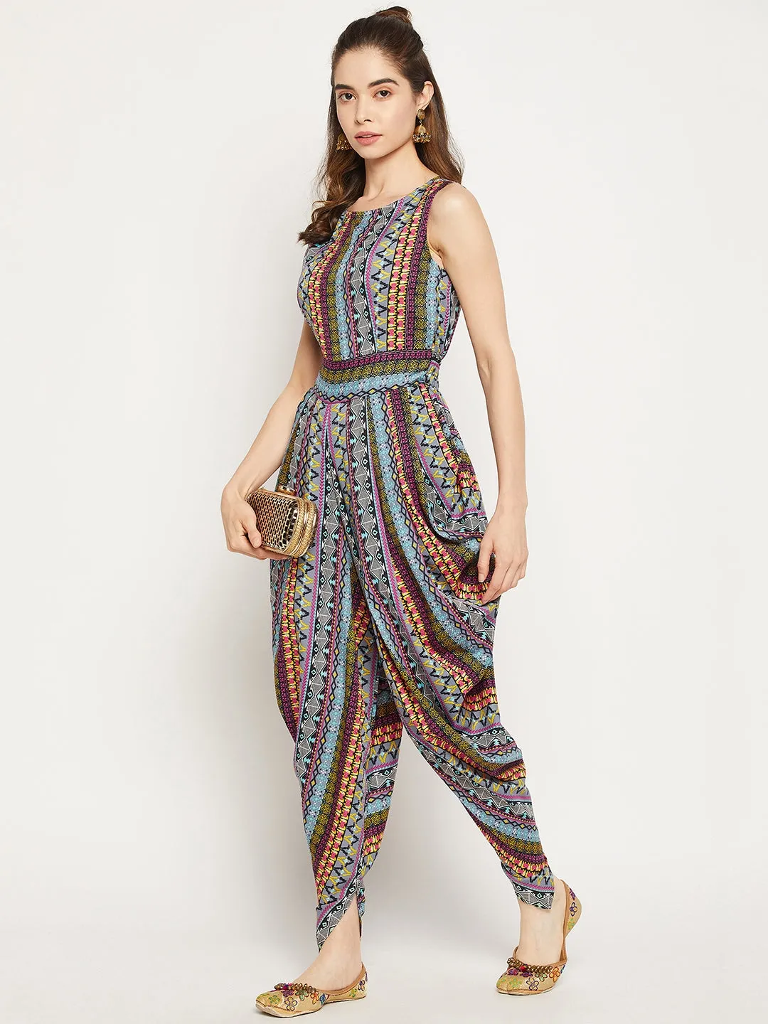 Elasticated Ethnic Dhoti Jumpsuit