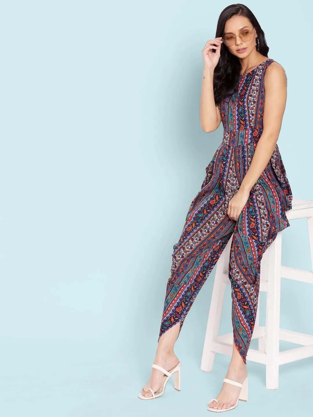 Elasticated Ethnic Dhoti Jumpsuit