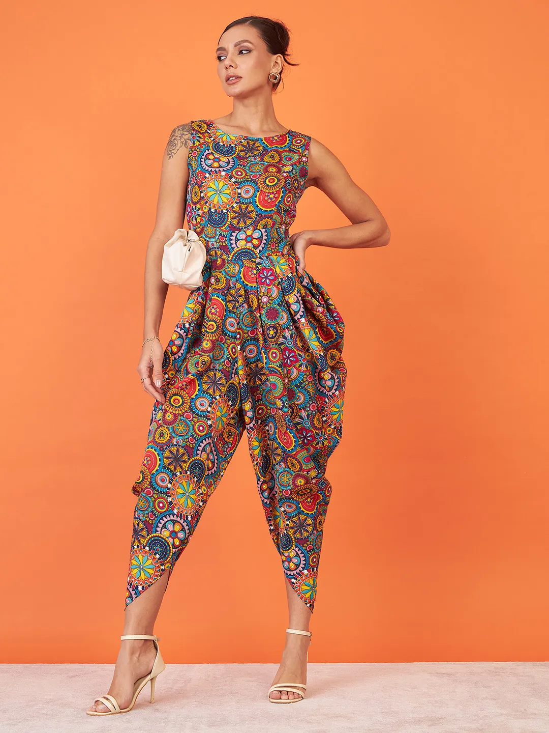 Elasticated Ethnic Dhoti Jumpsuit