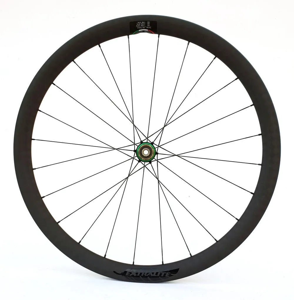 Extralite CyberDisc 38C 700c Carbon wheelset with HDC Ceramic