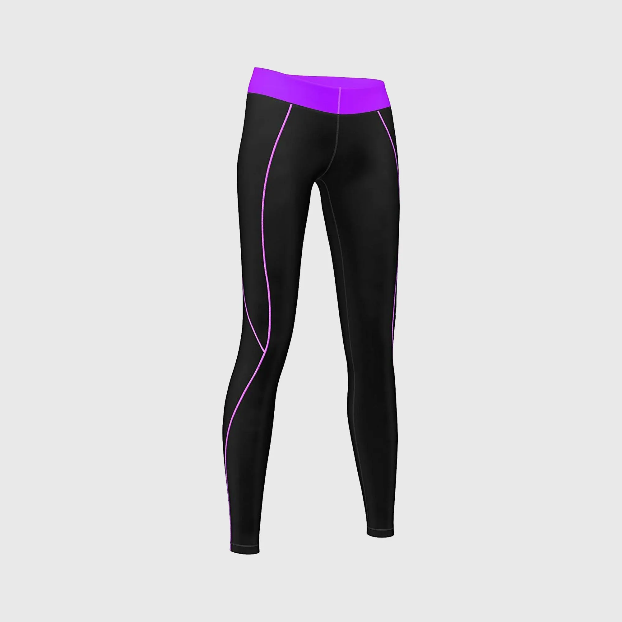 Fdx Women's & Girl's Set Monarch Purple Compression Top & Leggings