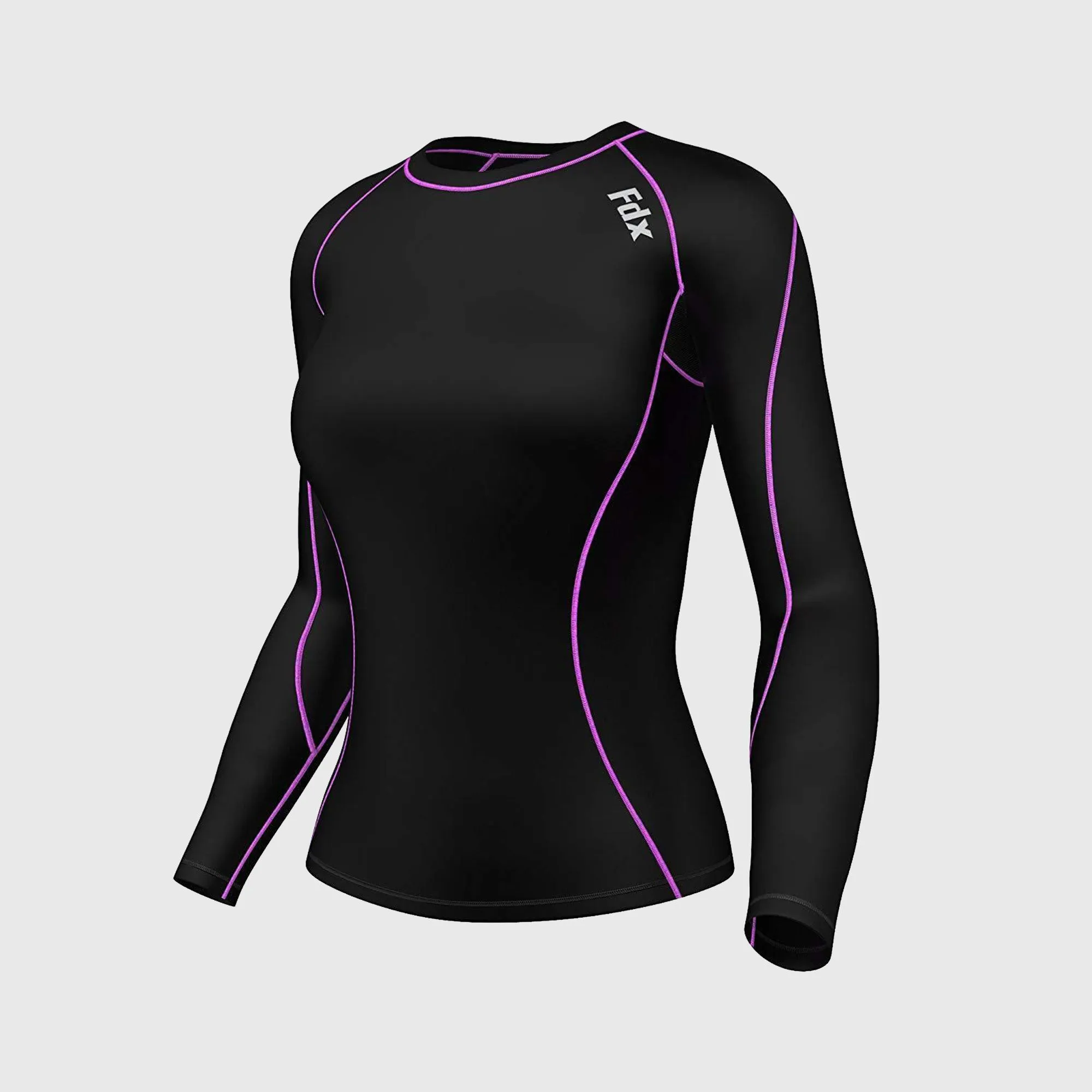 Fdx Women's & Girl's Set Monarch Purple Compression Top & Leggings