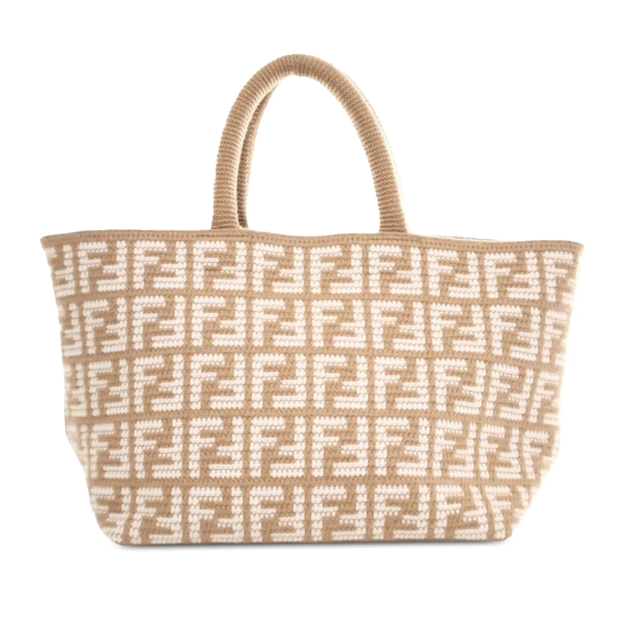 Fendi Shopper Tote Large Beige  Zucca Cashmere