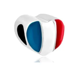 France Flag Heart Charm