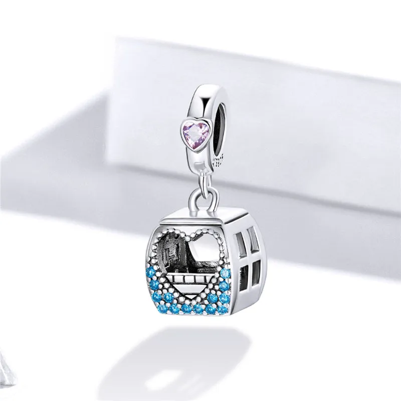 Funicular Cable Car Charm 925 Sterling Silver