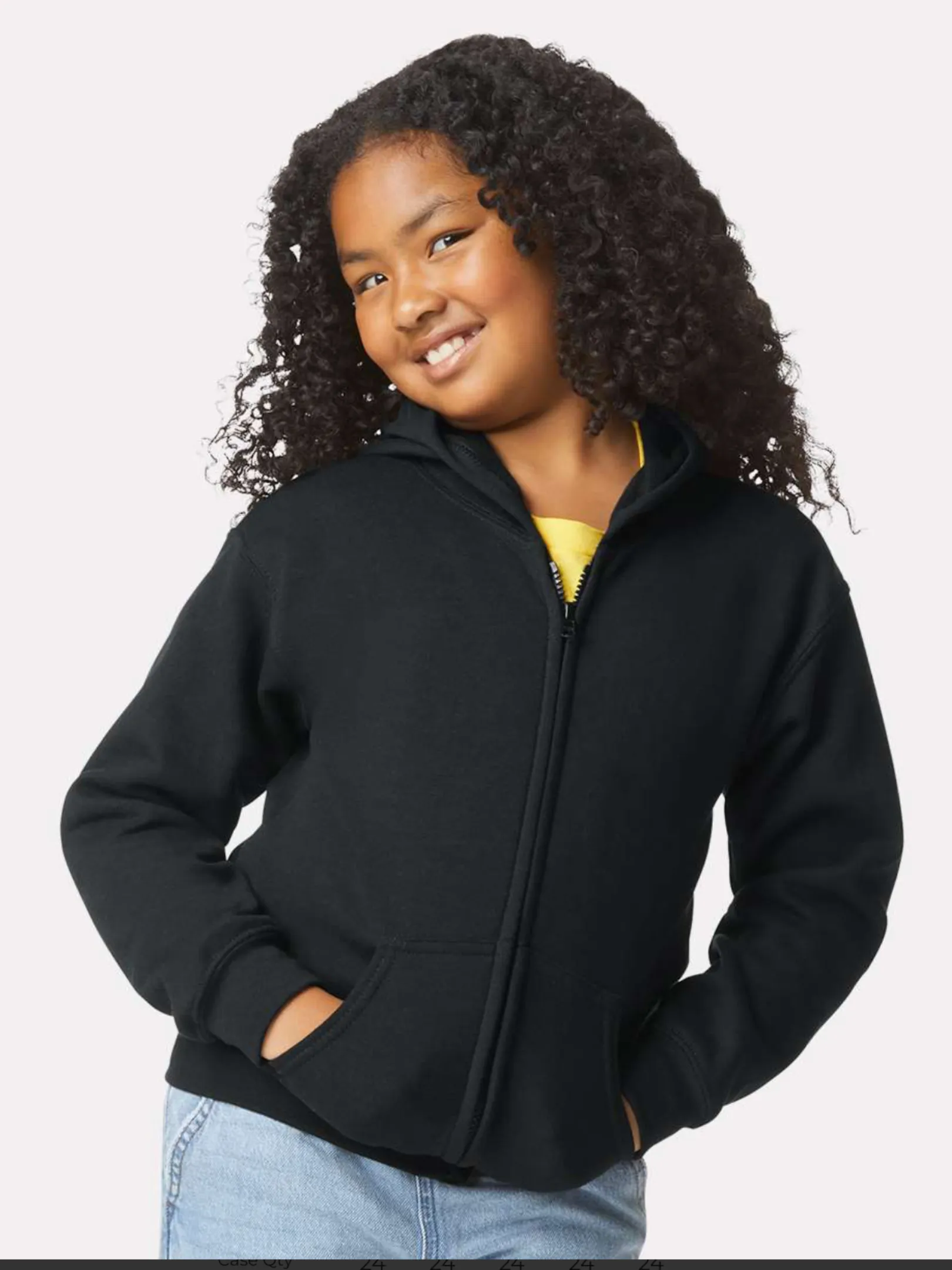 Gildan - Heavy Blend™ Youth Full-Zip Hooded Sweatshirt - Black , Sport Grey or Royal