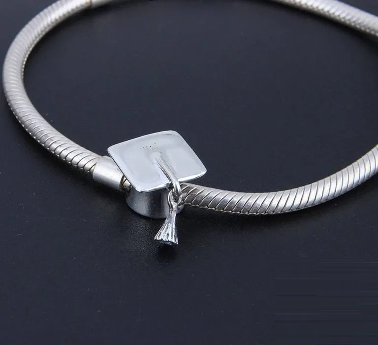 Graduation Cap Charm 925 Sterling Silver