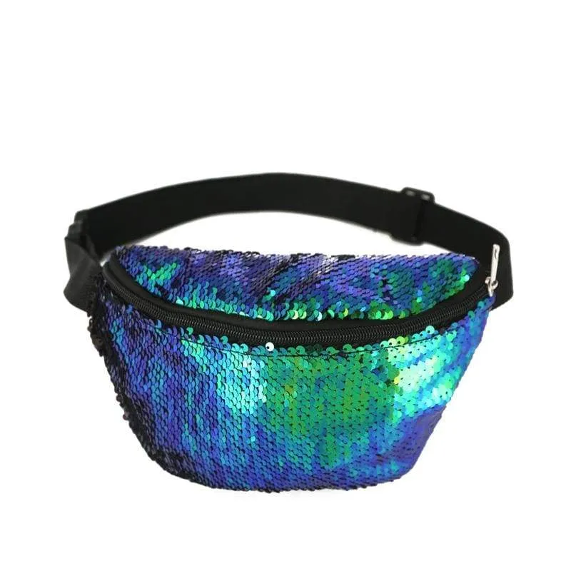 Green Sequin Bumbag