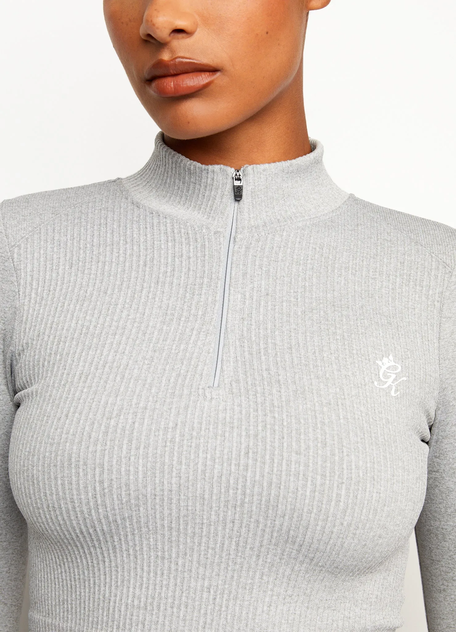 Gym King Balance 1/4 Zip - Mid Grey Marl