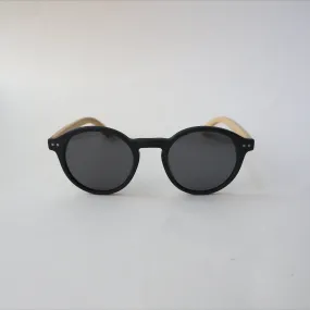 'Harriet' Black Bamboo Sunglasses