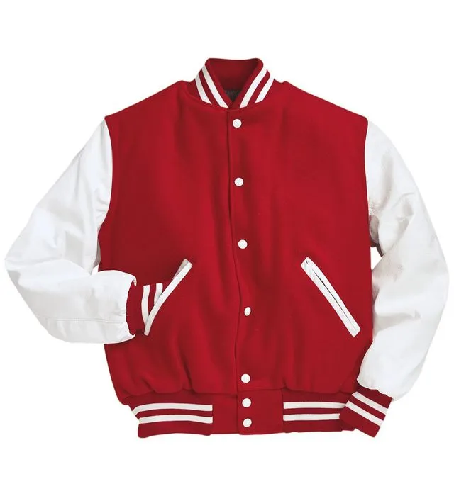 Holloway 225101 Custom Wool Varsity Jacket w/ Leather Sleeves