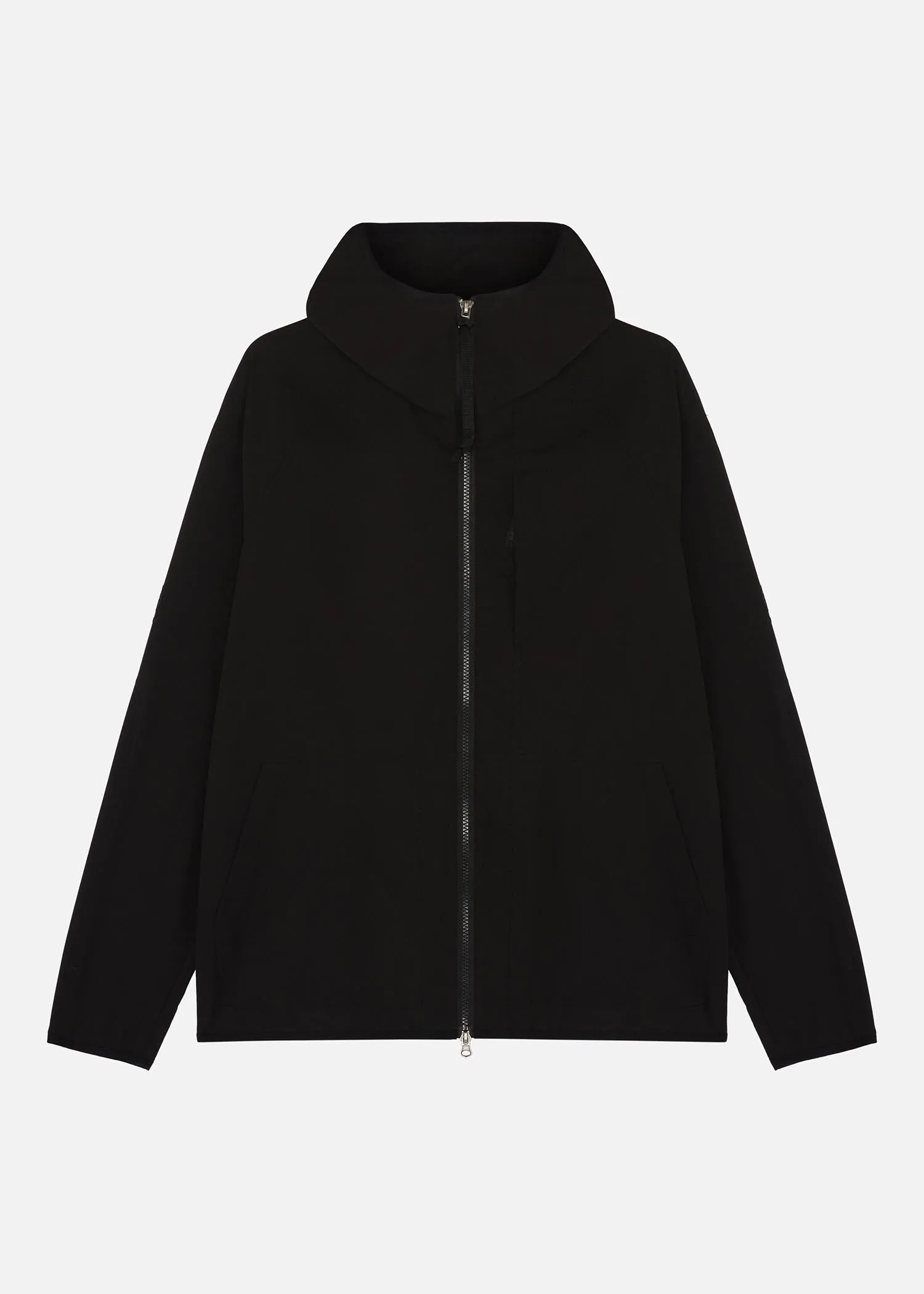 HOODED TECH JACKET BLACK