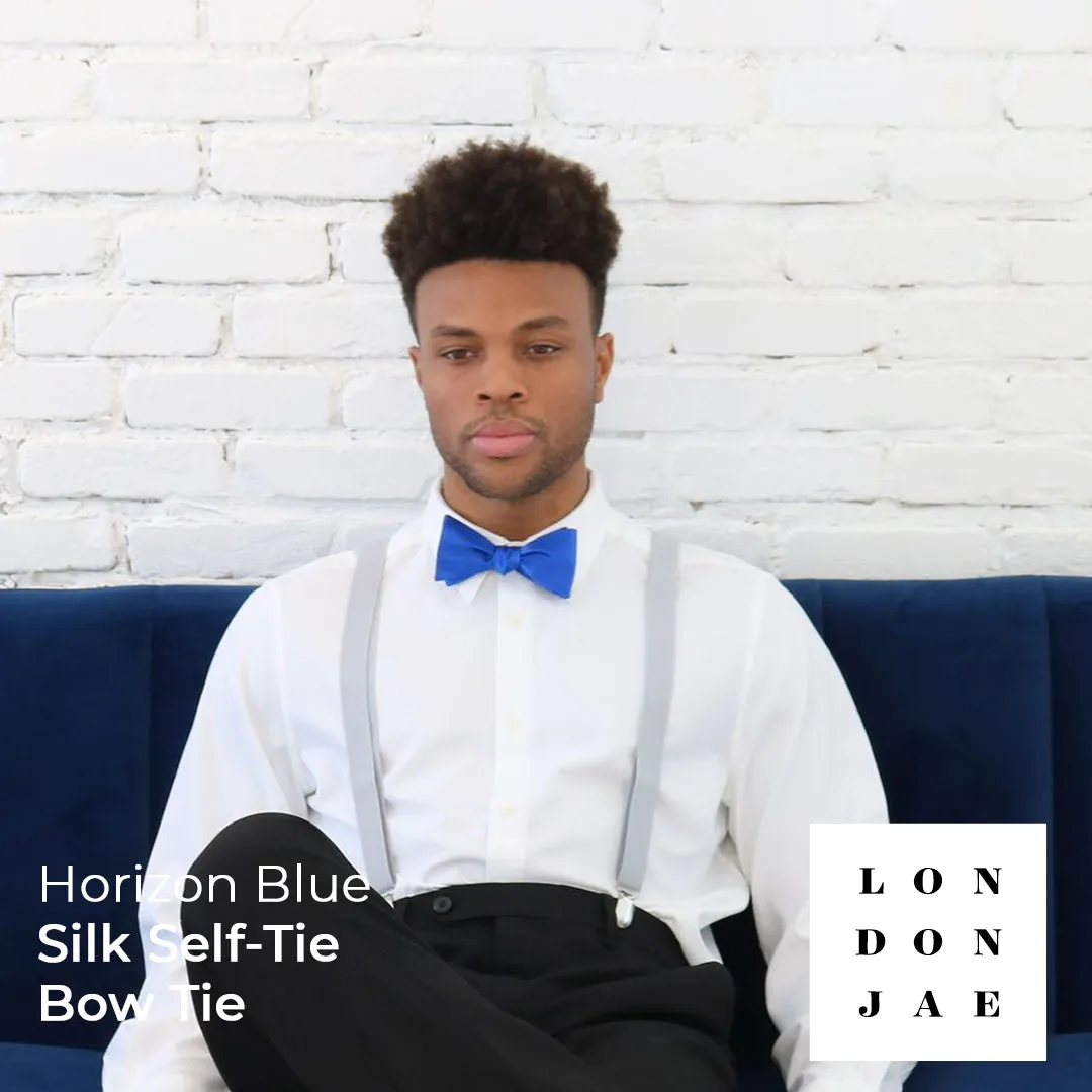 Horizon Blue Silk Self-Tie Bow Tie