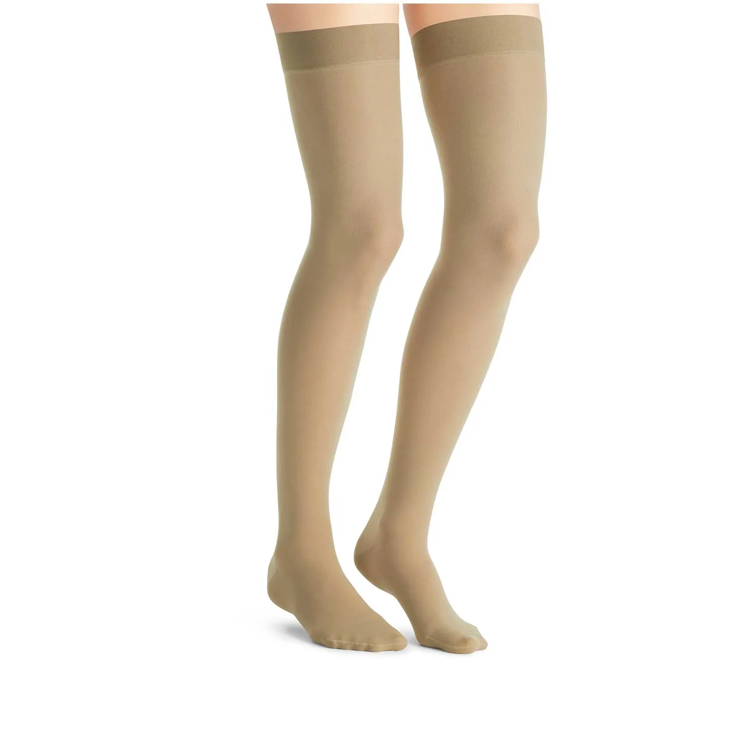 Jobst UltraSheer Closed Toe Thigh Highs w/ Silicone Dot Band - 30-40 mmHg