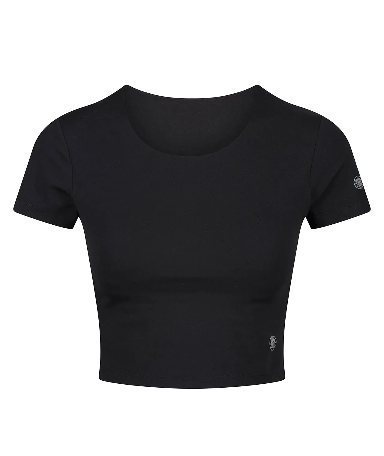 Ladies Fusion Cropped Training Top - Black