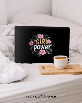 Laptop Skin For Girl With Black Background & Cute Text