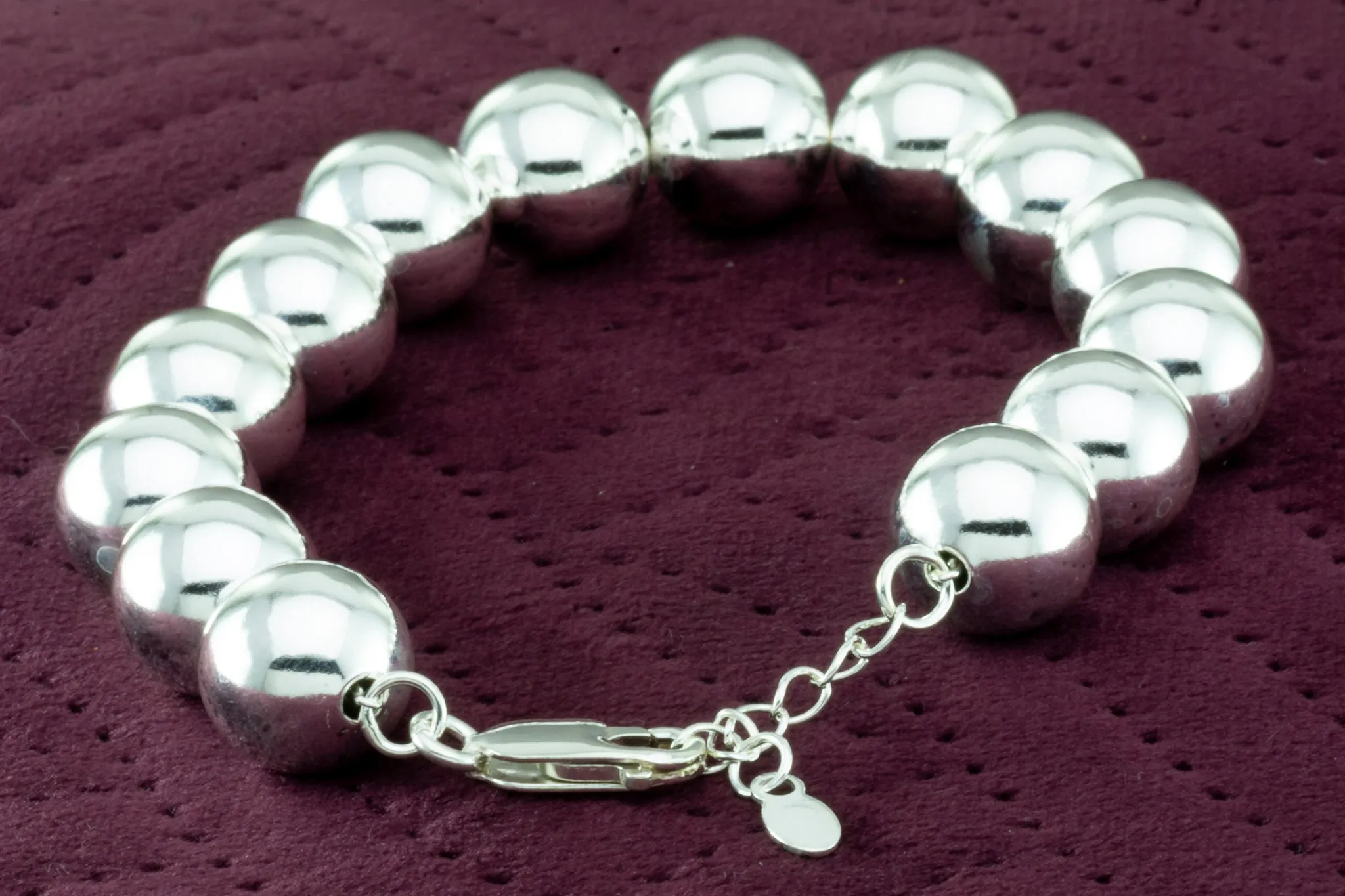 Large Ball Sterling Silver Bracelet