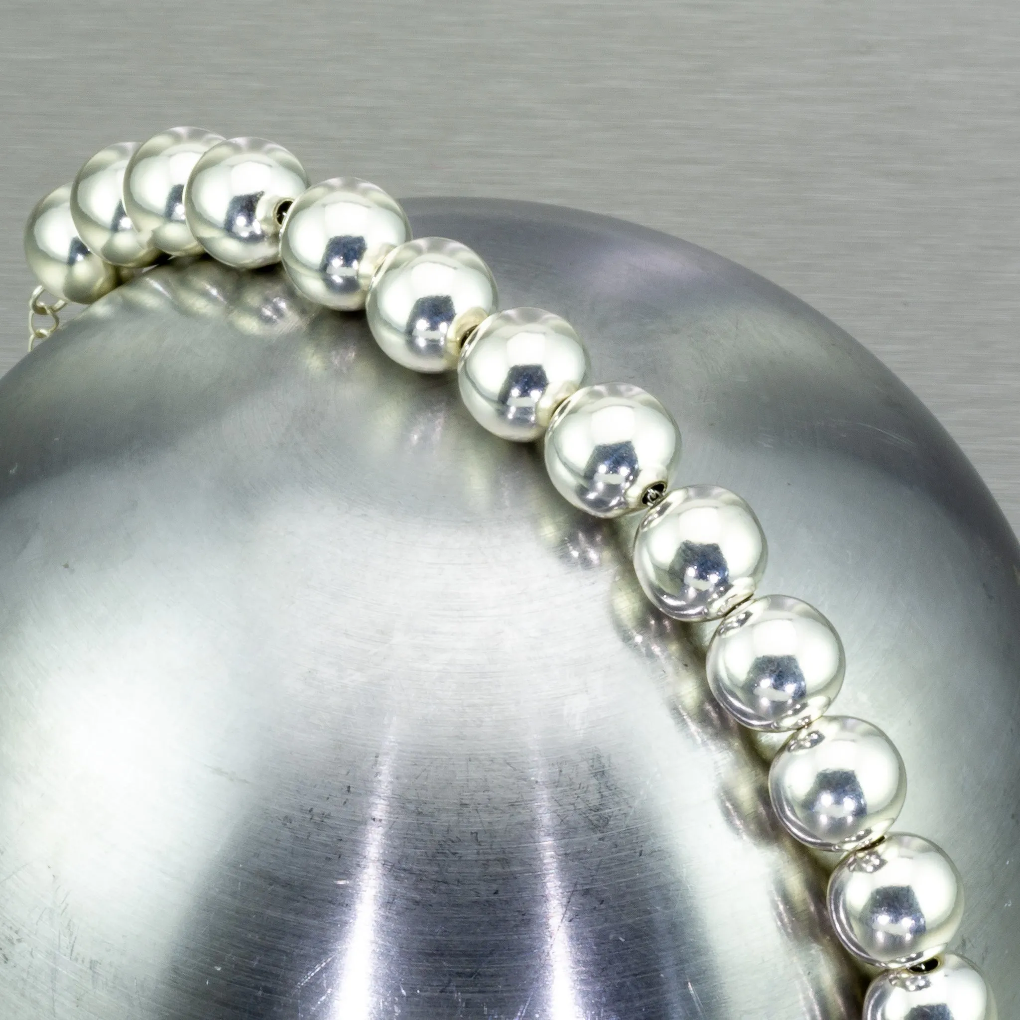 Large Ball Sterling Silver Bracelet