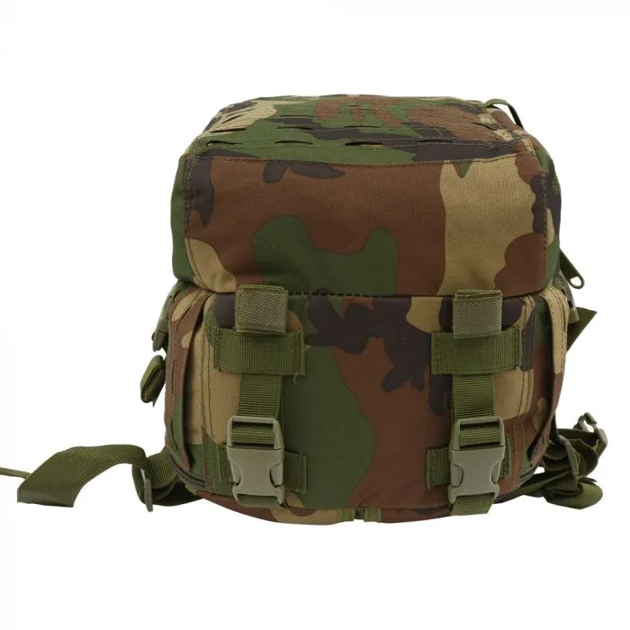 Laser Cut Molle Small Backpack (Woodland camo)