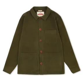 Luxury Heavyweight Moleskin Workwear Jacket - Moss