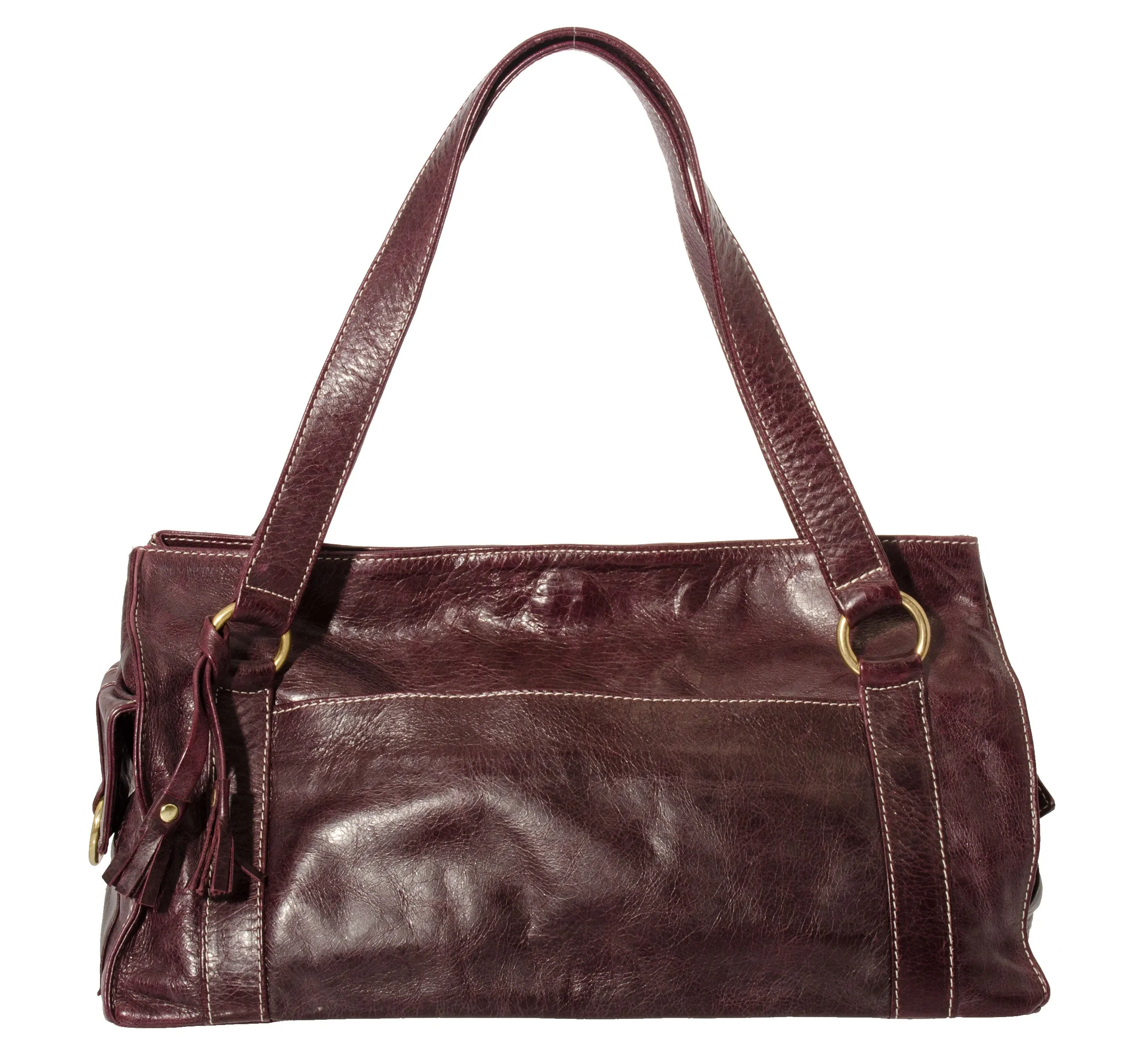 Marnie Bugs Lady w/ Makeup Handbag in Eggplant Leather