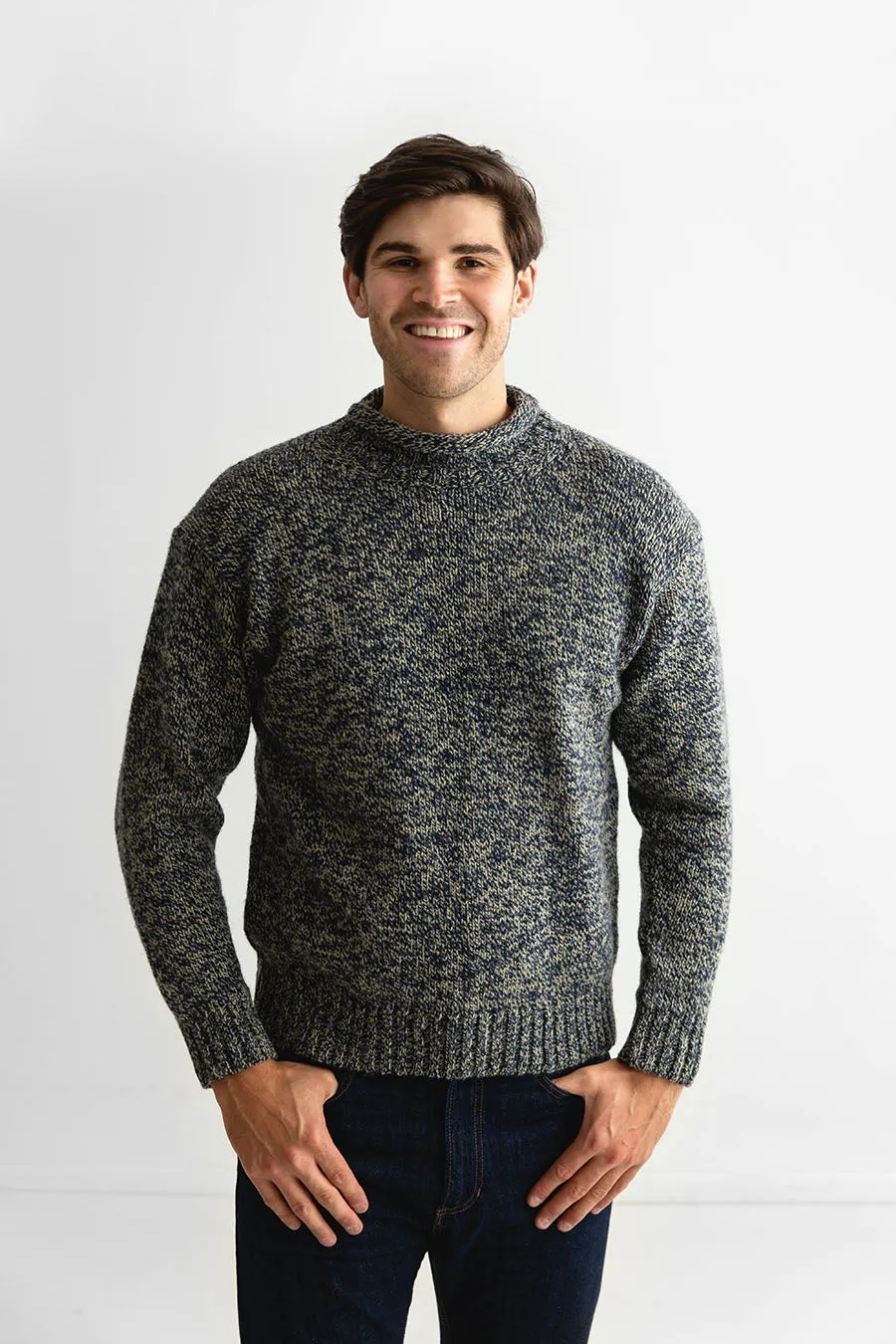 Mens Chunky Roll Neck Jumper - Cromarty