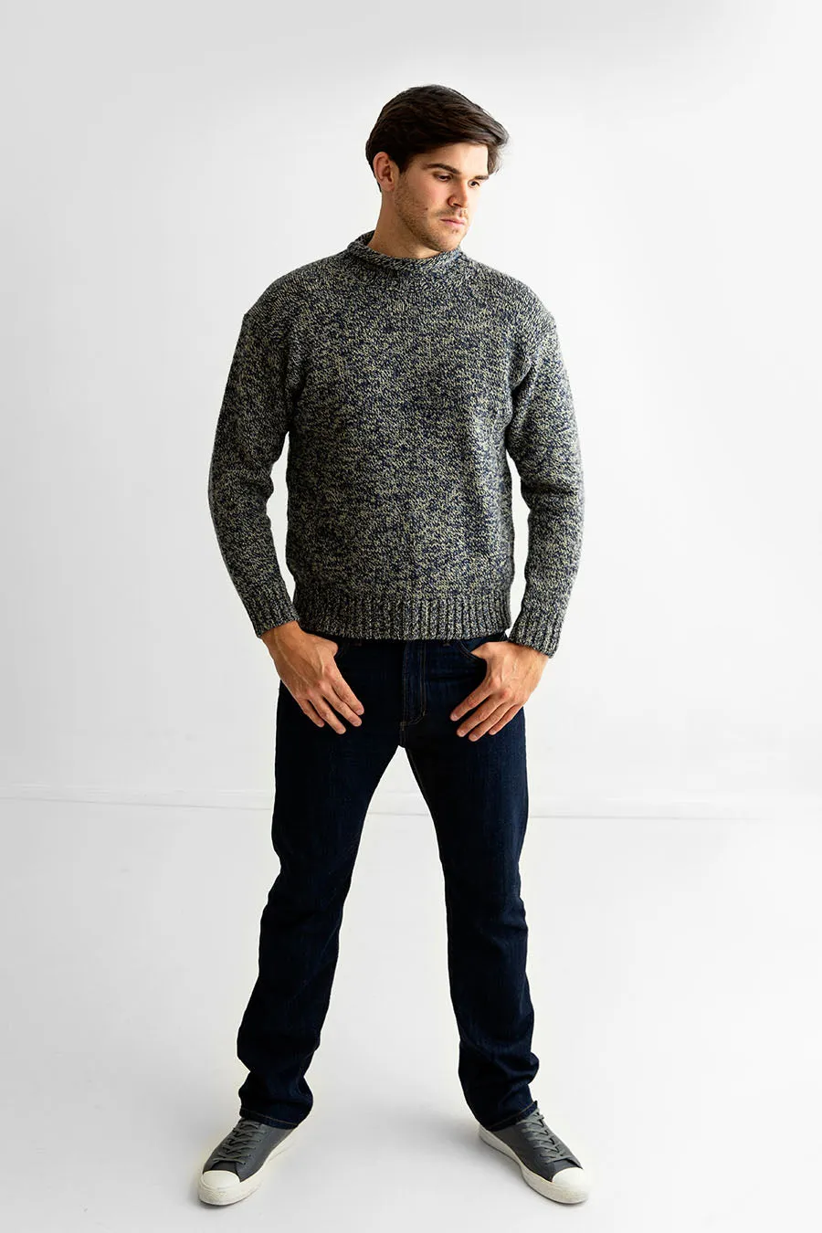 Mens Chunky Roll Neck Jumper - Cromarty