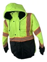 Men's High-Visibility Hooded Bomber Jacket