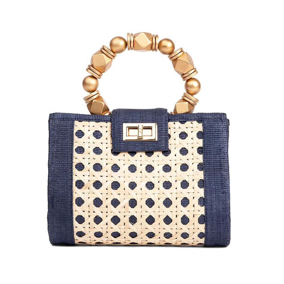 Mila Woven Rattan Handbag