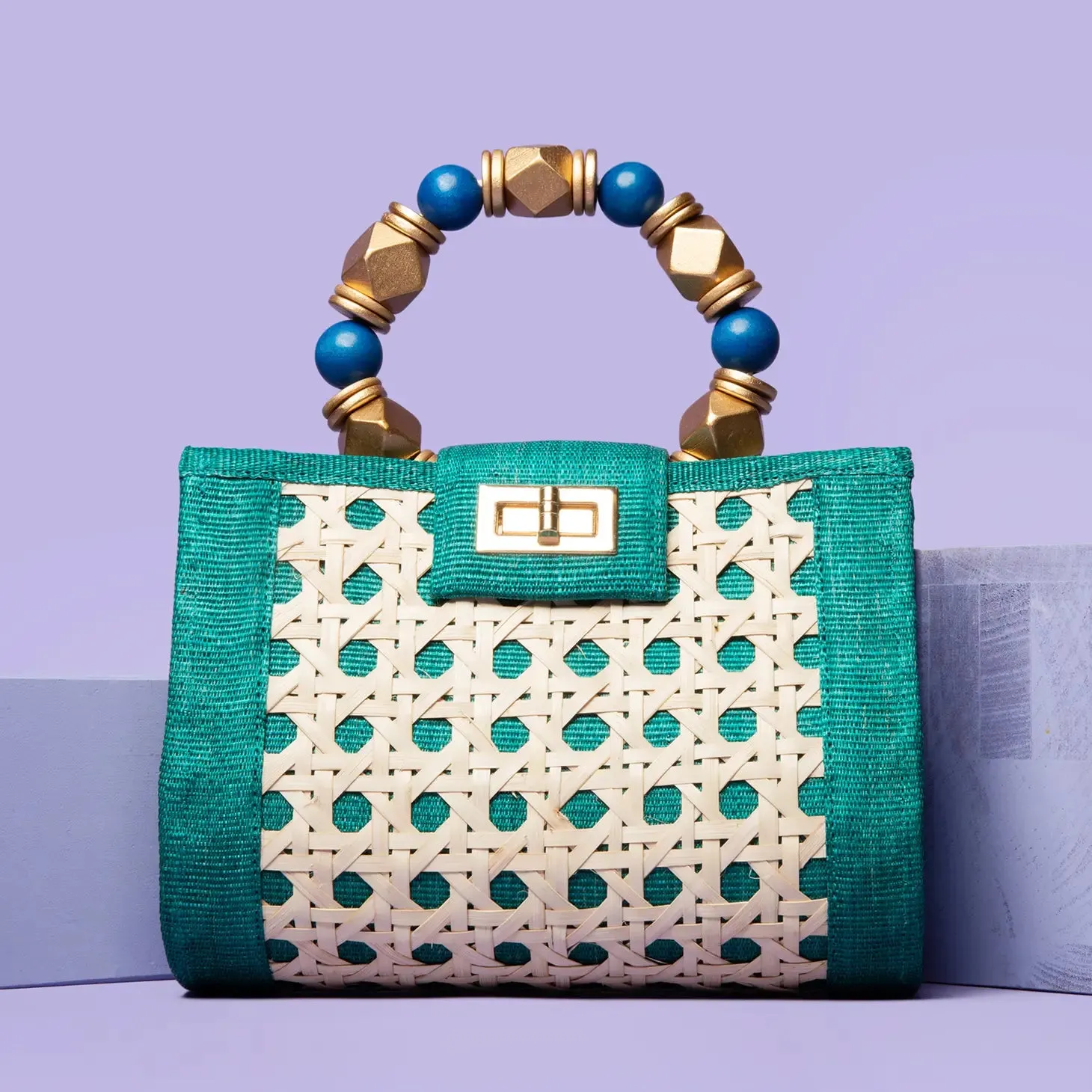 Mila Woven Rattan Handbag