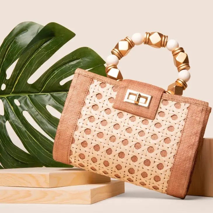 Mila Woven Rattan Handbag