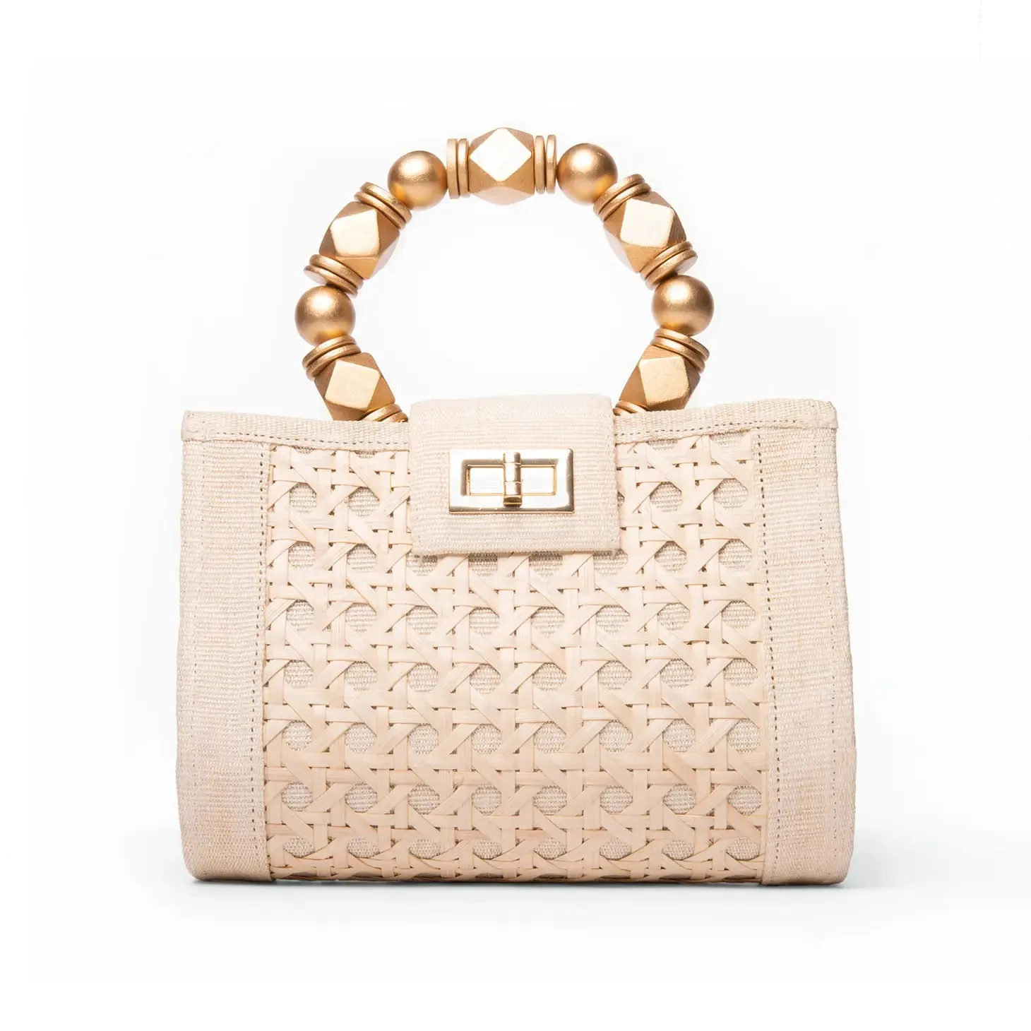 Mila Woven Rattan Handbag