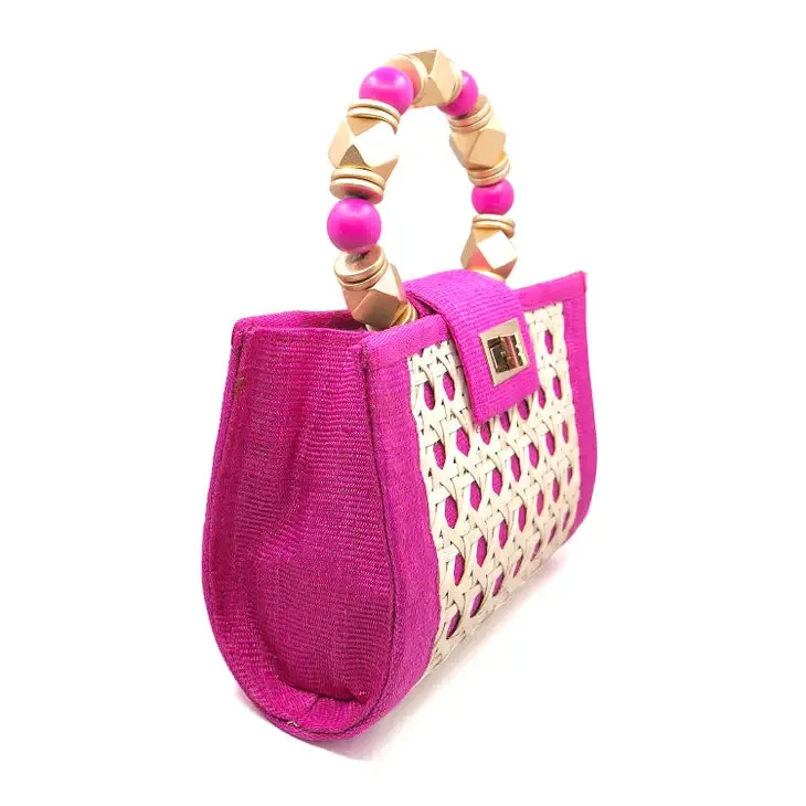 Mila Woven Rattan Handbag