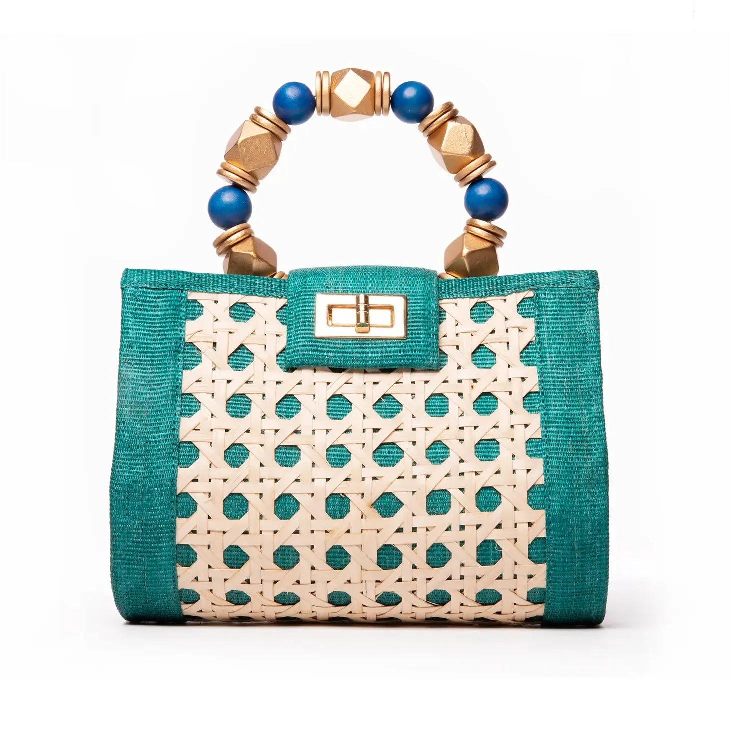 Mila Woven Rattan Handbag