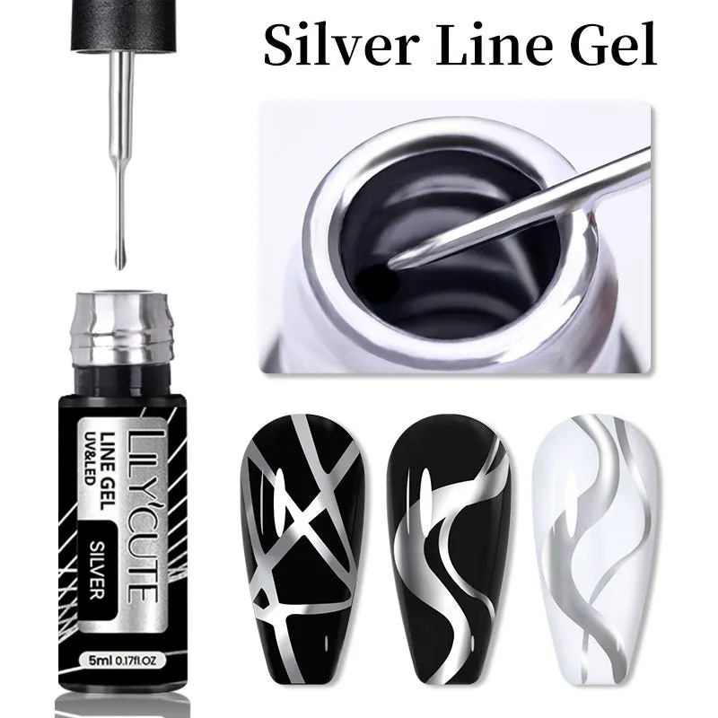 Nail Glitter Powder Silver Metallic Effect Pigment UV Gel Polish Chrome Flakes Dust Manicure Decoration Nails Accessories Mirror